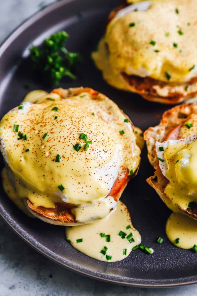 Eggs Benedict with hollendaise sauce
