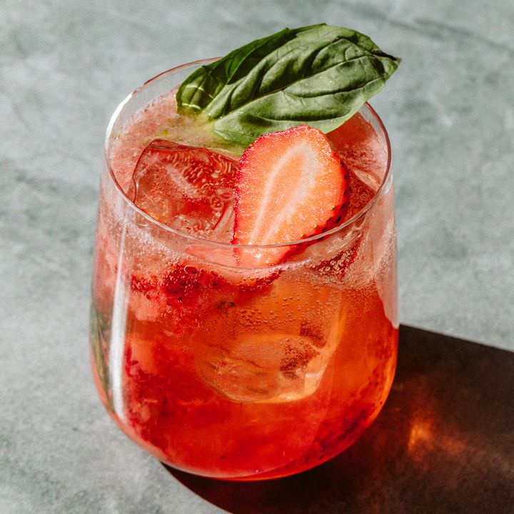 Strawberry alcoholic beverage drink